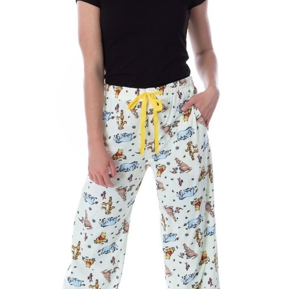 Disney Winnie The Pooh Women's Classic Character Art Loungewear Pajama Pants SzS - Picture 2 of 11